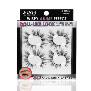 Wispy Anime Effect- 4 PAIRS- 4-3D36
