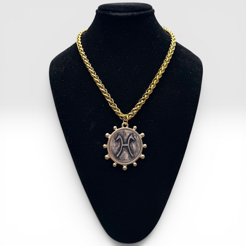 LILO Collections Hanoverian Coin Chain Necklace Vintage Silver
