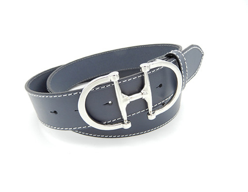 LILO Collections Bilbao Grande silver buckle on a Gray strap