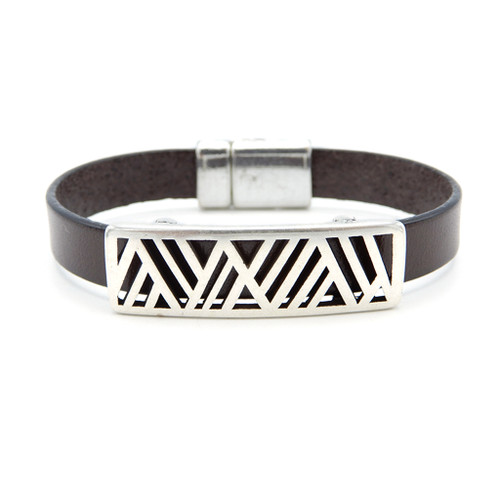 LILO Collections Geo Mountain bracelet in Brown