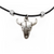 LILO Collections Bull Skull Necklace on black leather