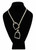 Sally stirrup necklace grey silver