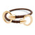 Bit Spring Brown braided Spanish leather strap with gold hardware