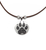 Wolf Paw Disc Skinny Necklace