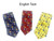English Tack Silk Tie in navy, red, yellow