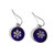 LILO Collections Glass Snowflake earrings shown in Navy