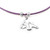 LILO Collections Snowboarder Silhouette Skinny Necklace on purple leather cord