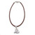 LILO Collections Francine necklace on brown braided leather