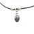 LILO Collections Tri Oval Skinny Necklace on brown cord