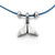 LILO Collections Whale's Tale Skinny leather necklace on blue cord