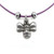 LILO Collections Big Bee Skinny leather necklace, pictured on purple cord