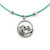 LILO Collections Jeep Cutout Skinny leather necklace pictured on teal cord