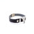LongHorn bracelet - Vintage Black Leather Simple - Side View.