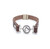 Lucas Bit Horse Circle Bracelet -Brown Crocco Leather example - Front View