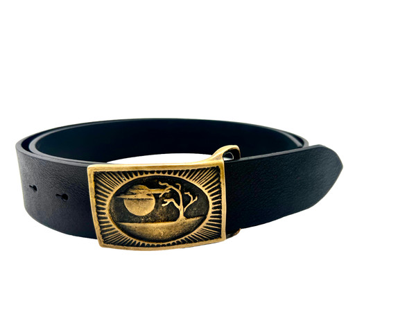 Harvest Moon antique buckle with LILO vintage black strap