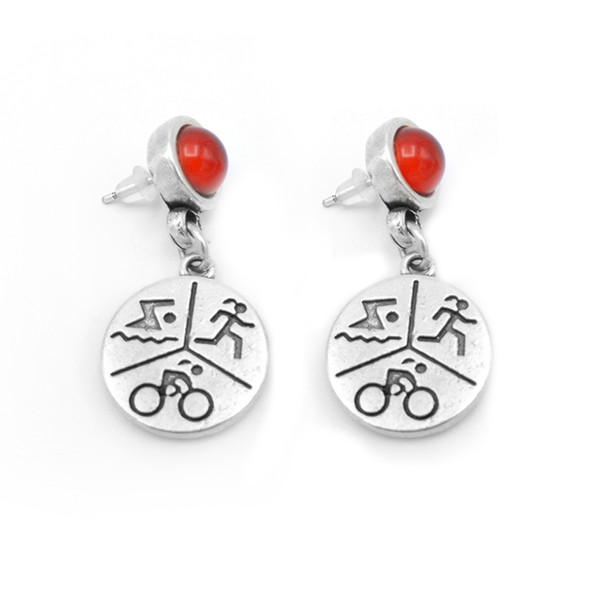 LILO Collections TRI Girl Disc on Red Studs