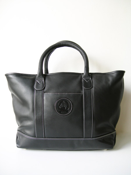 LILO Hamptons Leather Boat Tote Black