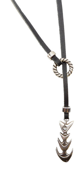 LILO Collection Fishbone Loop - Black leather