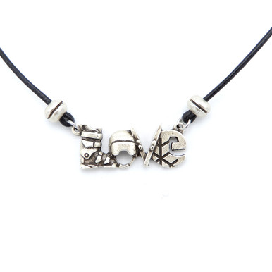Love Ski Skinny Necklace