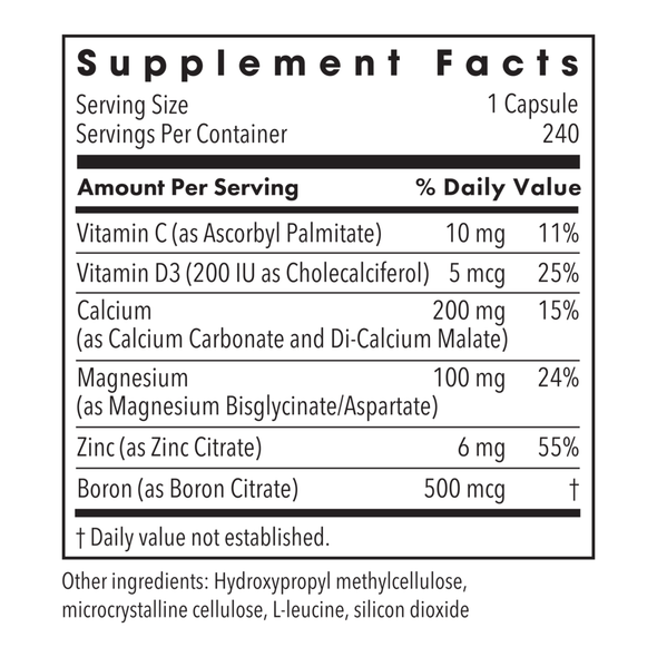 Cal/Mag/Zinc Complex 240 caps (404)