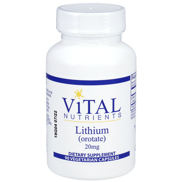 Lithium (orotate) 20 mg 90 Capsules (VNLTH20) VitaminDecade | Your Source for Professional Supplements