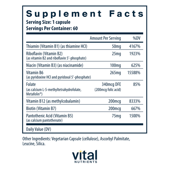 B6 + B-Complex 60 Capsules (VNBXB6) B6 + B-Complex 60 Capsules (VNBXB6)
