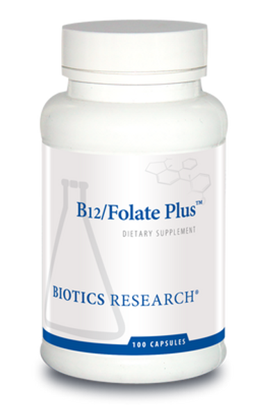 B12/Folate Plus 100 Capsules Biotics Research