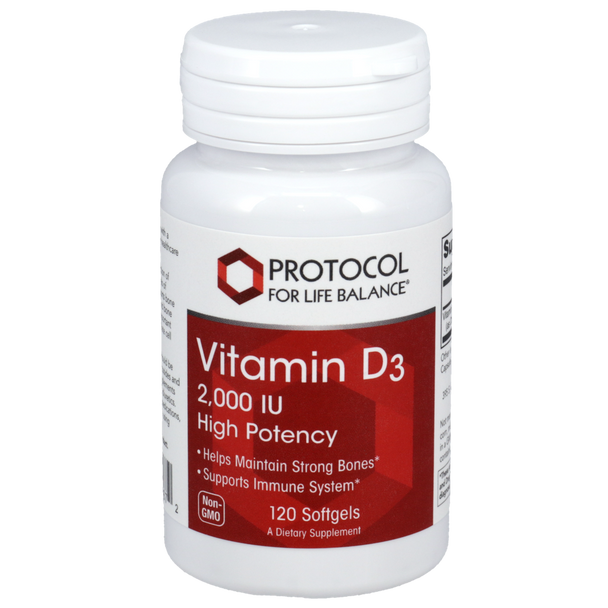 Vitamin D3 2,000 IU 120 Softgels (P0367)