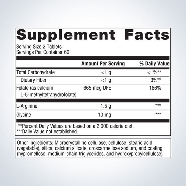 Arginine Plus with ActiFolate 120 Tablets (ARGP)