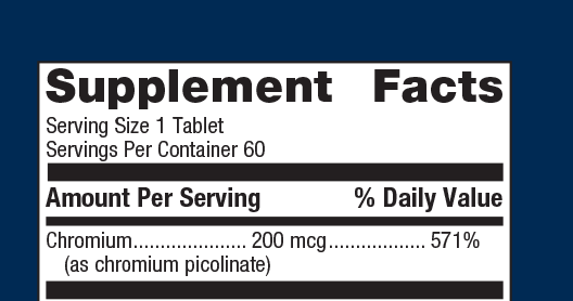 Chromium Picolinate 60 Tablets (CHRONB)