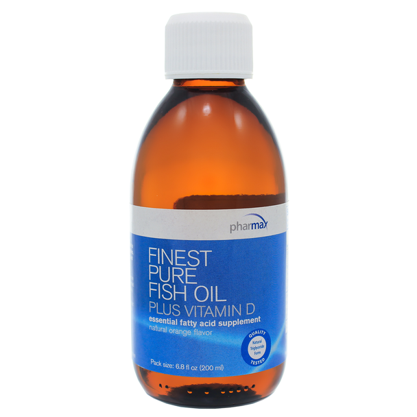 Finest Pure Fish Oil + Vitamin D 200 Milliliters