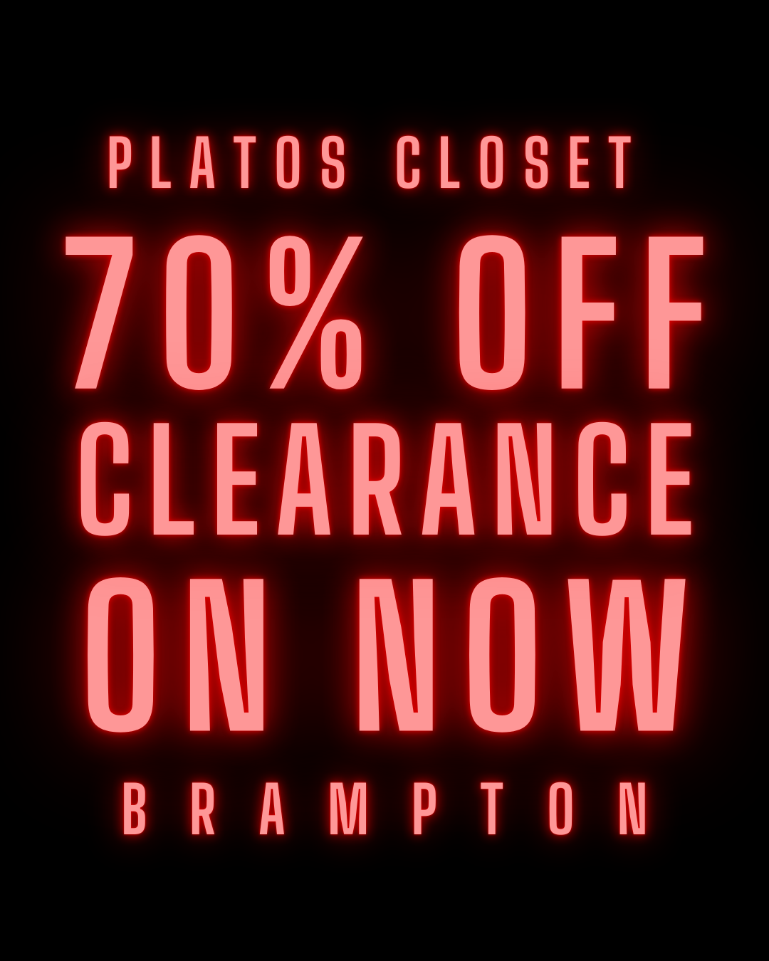 70% off clearance