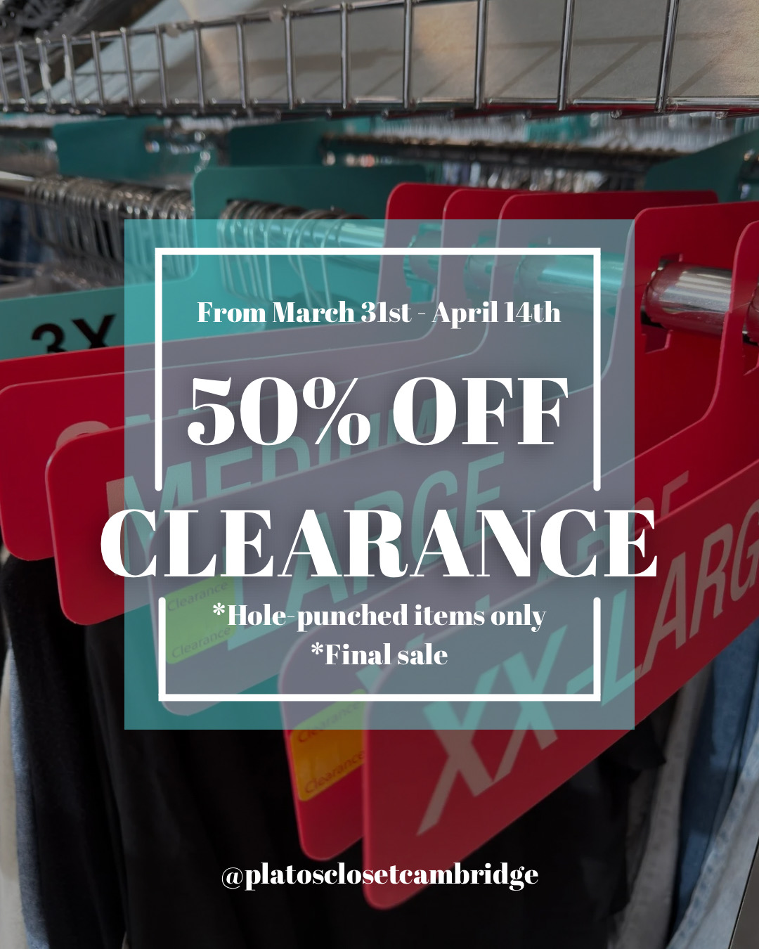 50% Off Clearance