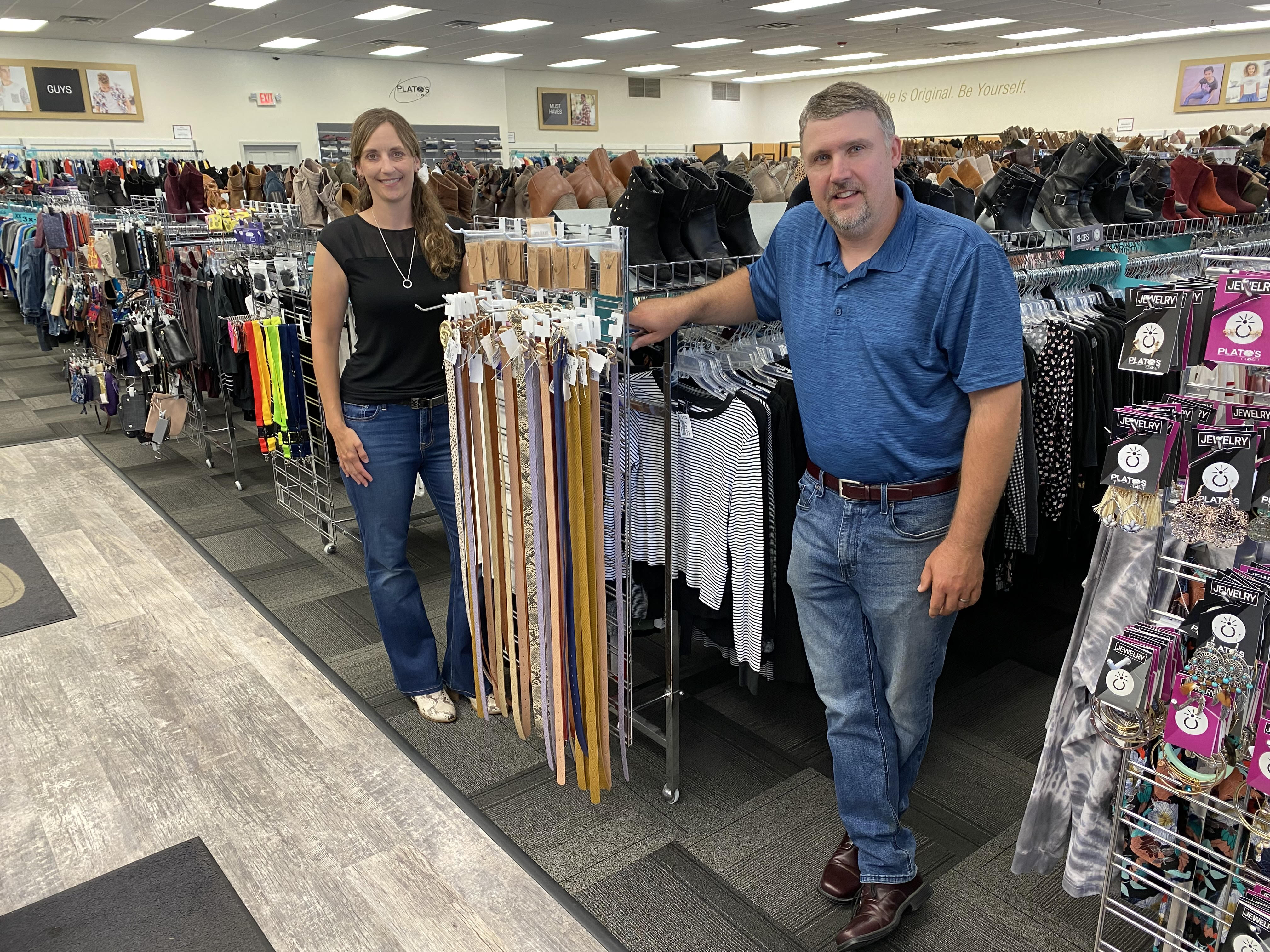 two people standing in Plato's Closet