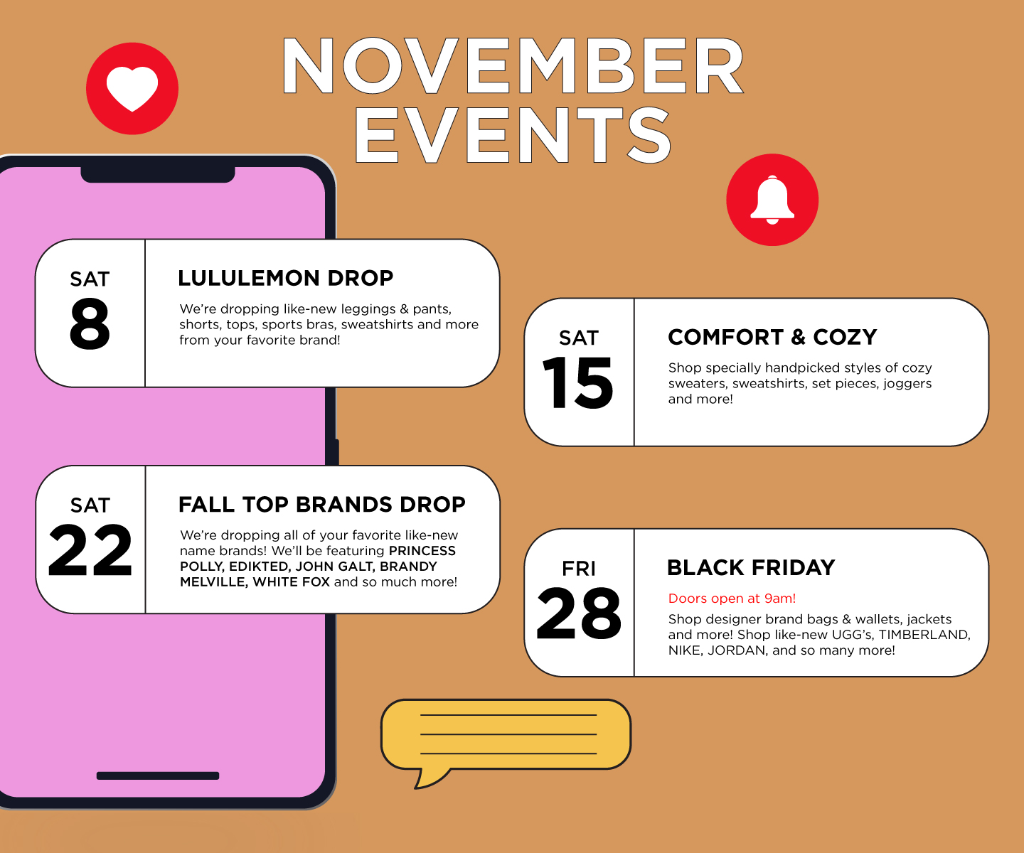 Shop all of our November Events
