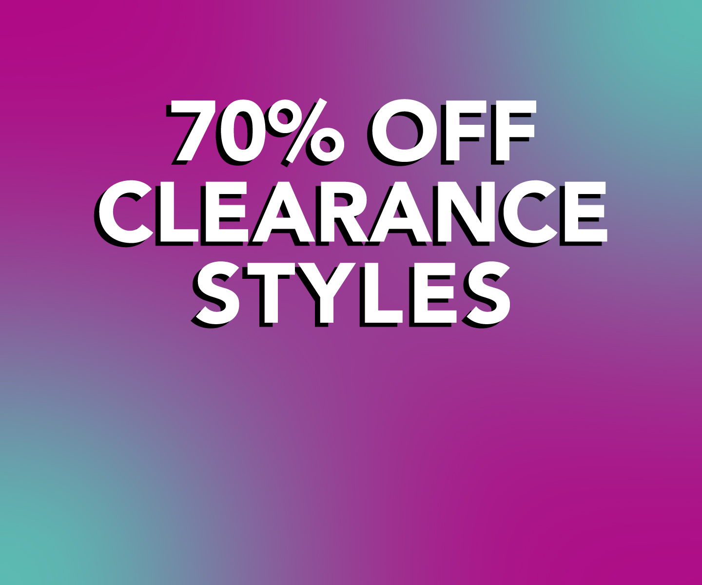 70 percent off clearance