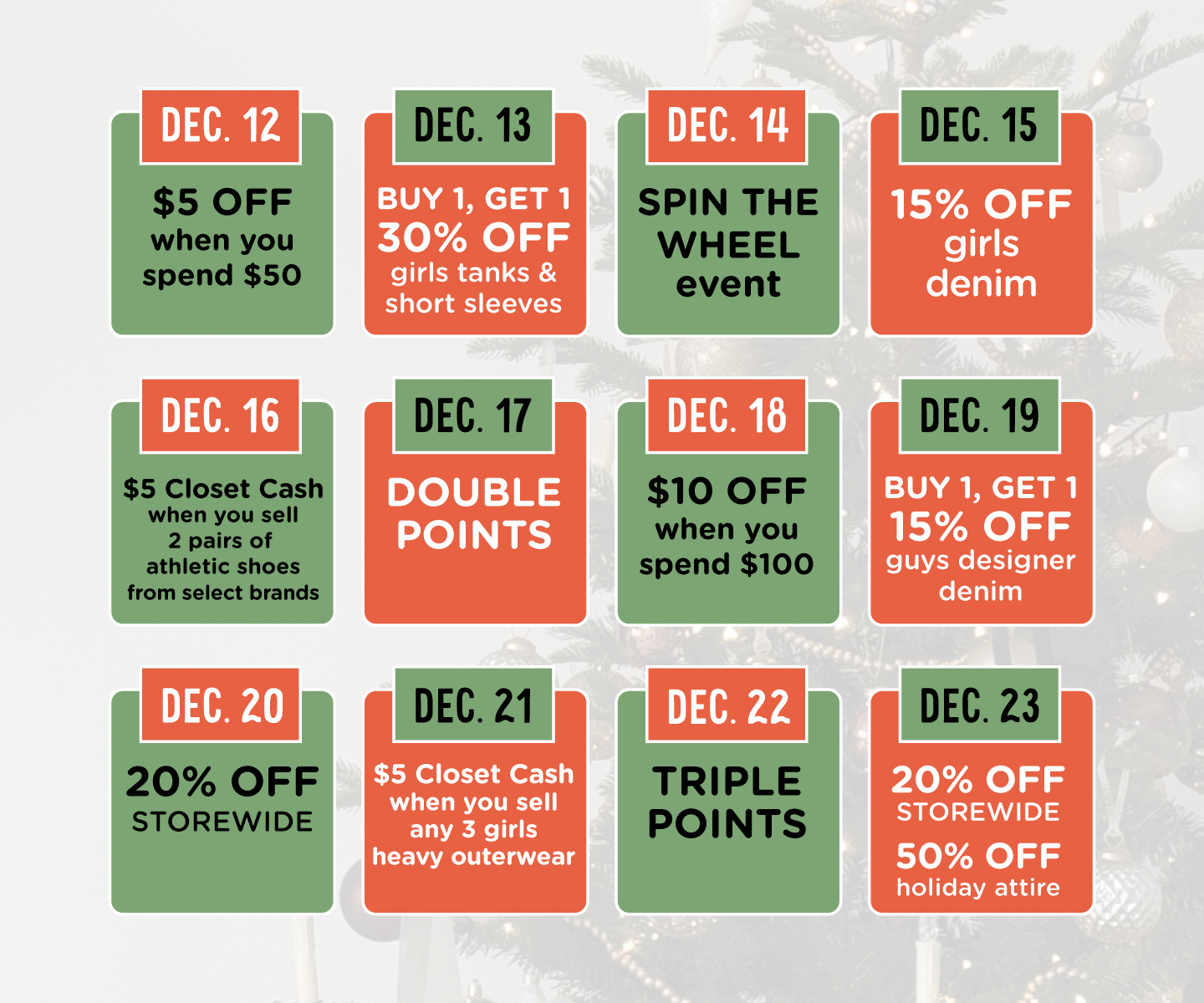 12 Days of Deals December 12-23