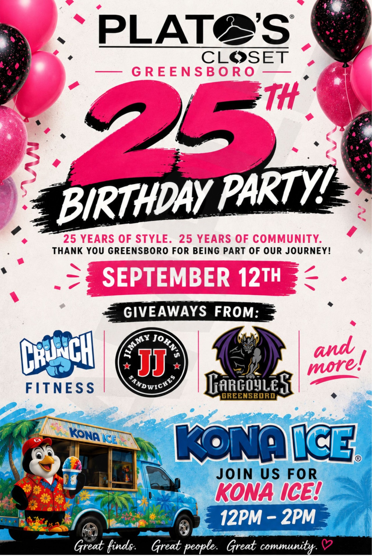 Come to our Birthday Party September 12th!!
