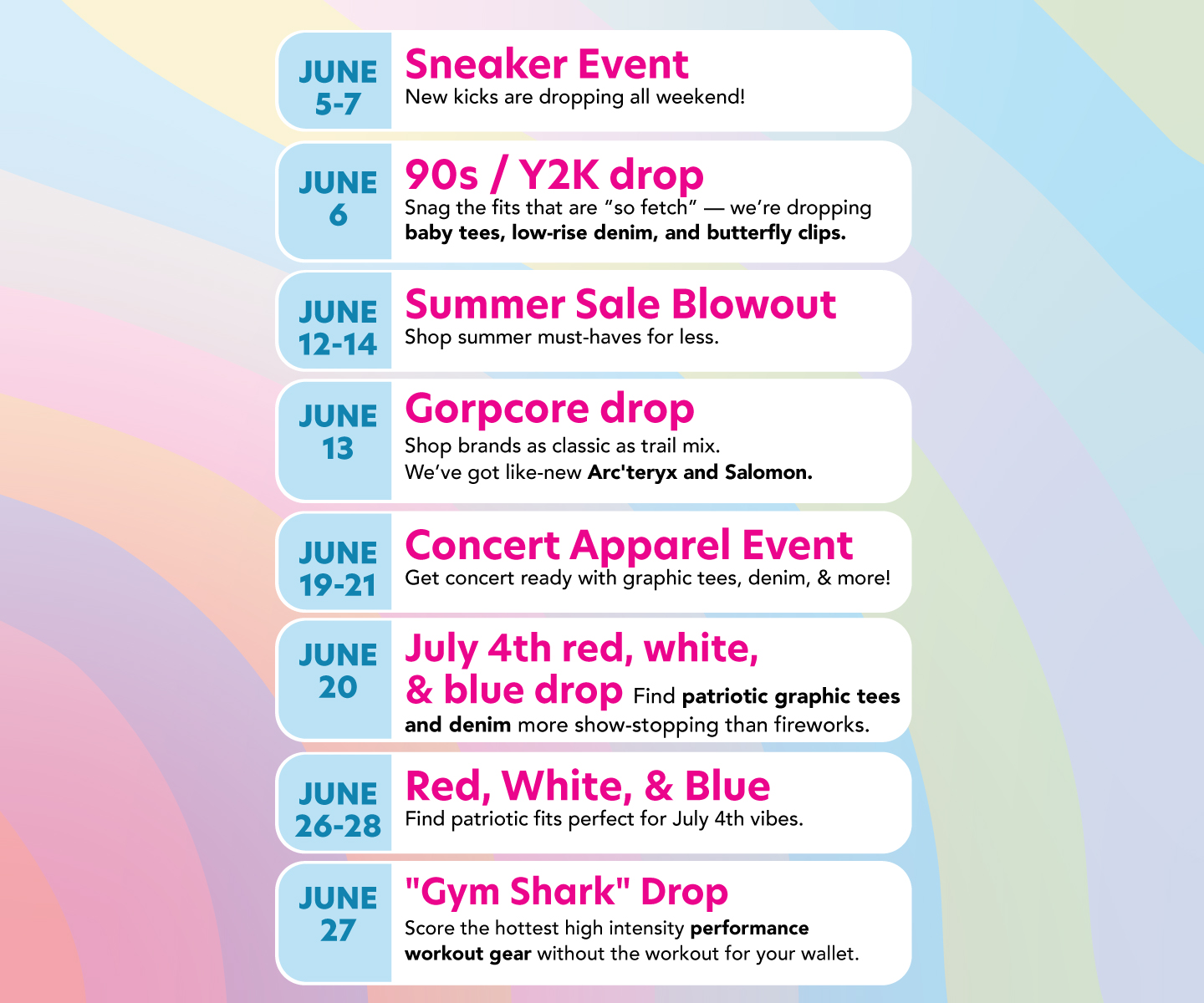 Don't Miss Our Monthly Events