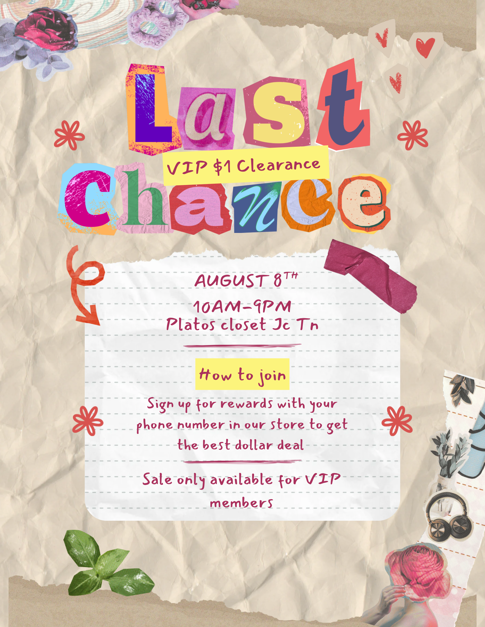 VIP Dollar Sale
