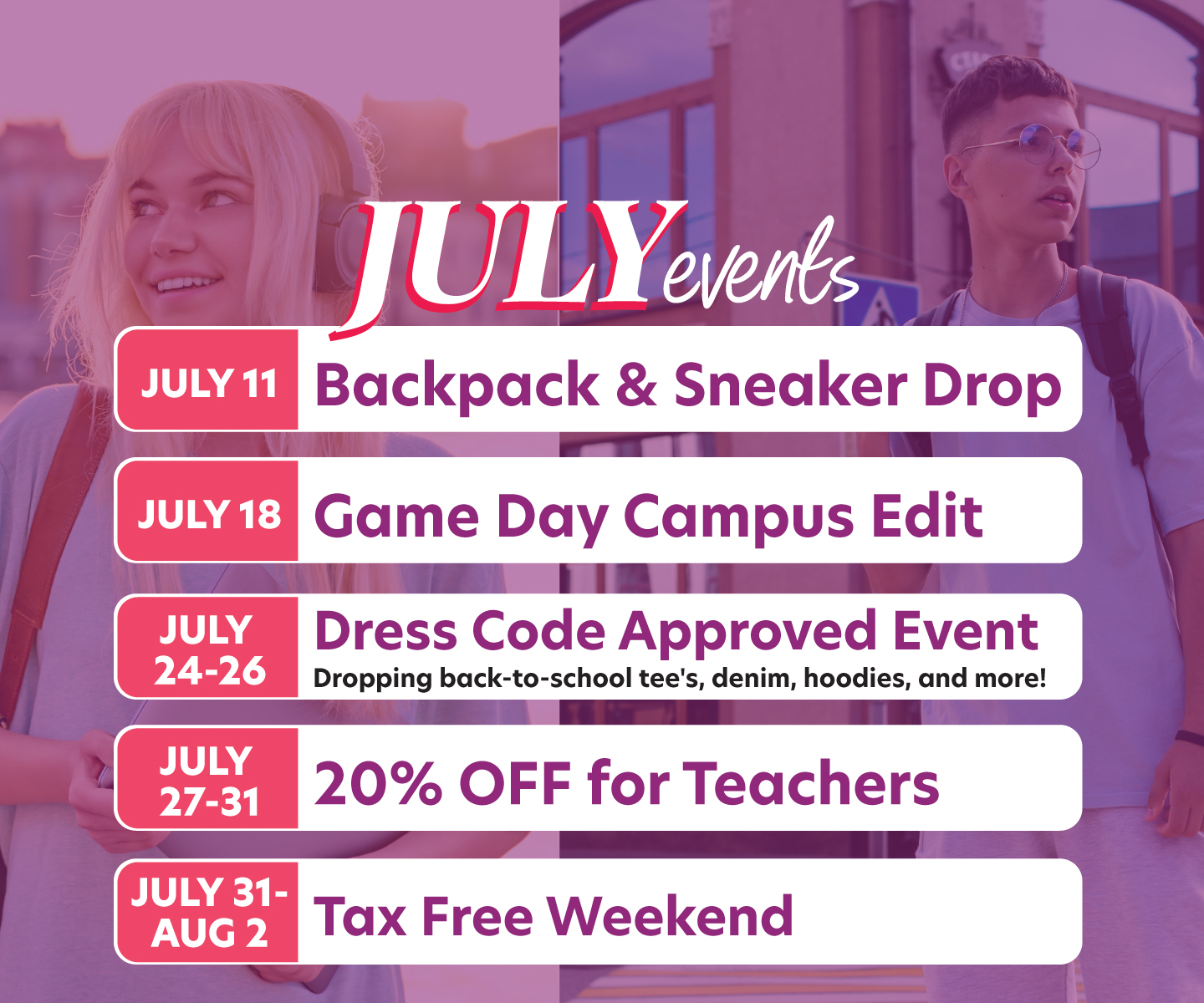 Check out our upcoming events!