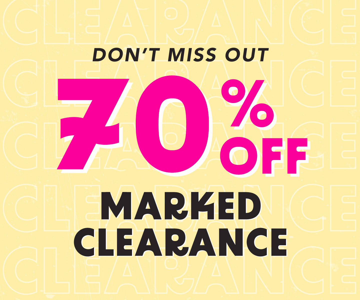 70% OFF Clearance