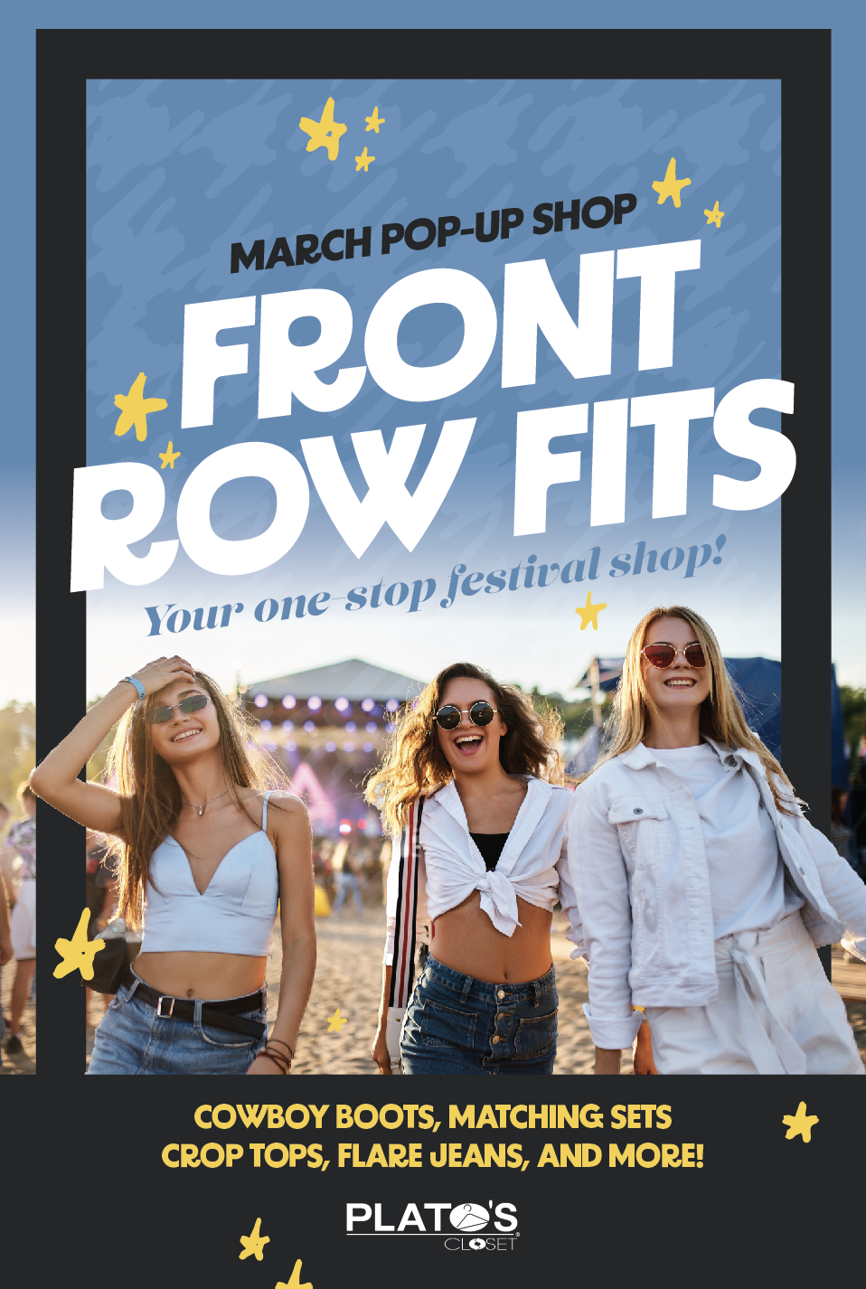 a group of girls at a festival smiling and laughing