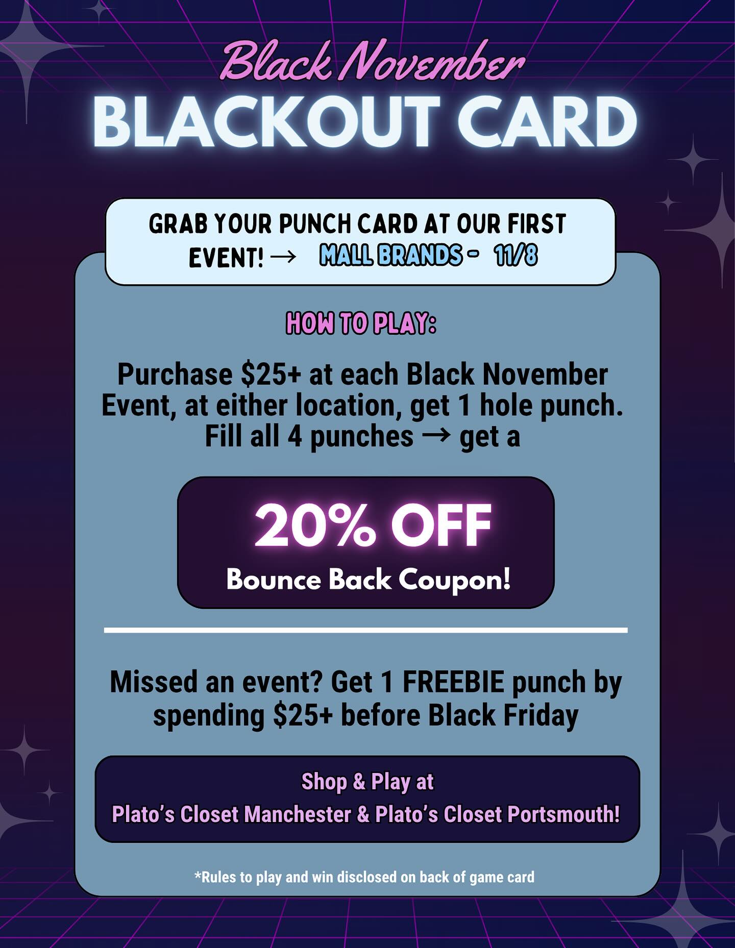 Blk November Blackout Card