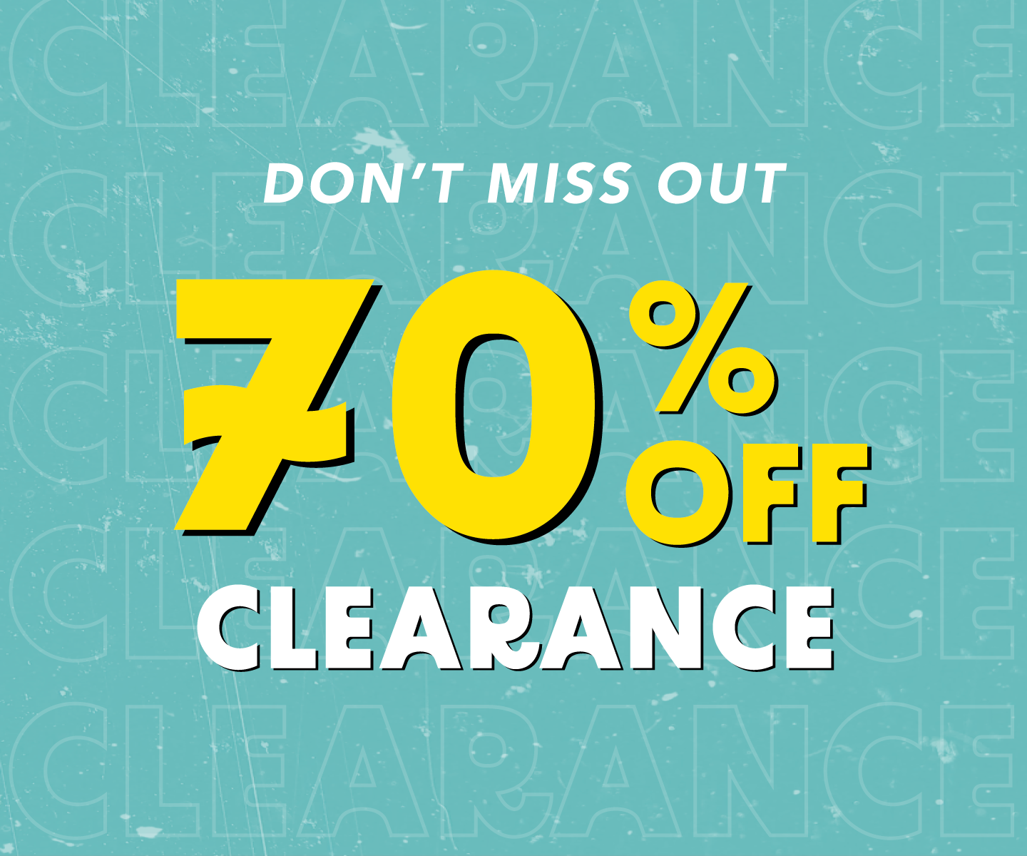 70% OFF marked clearance going on now