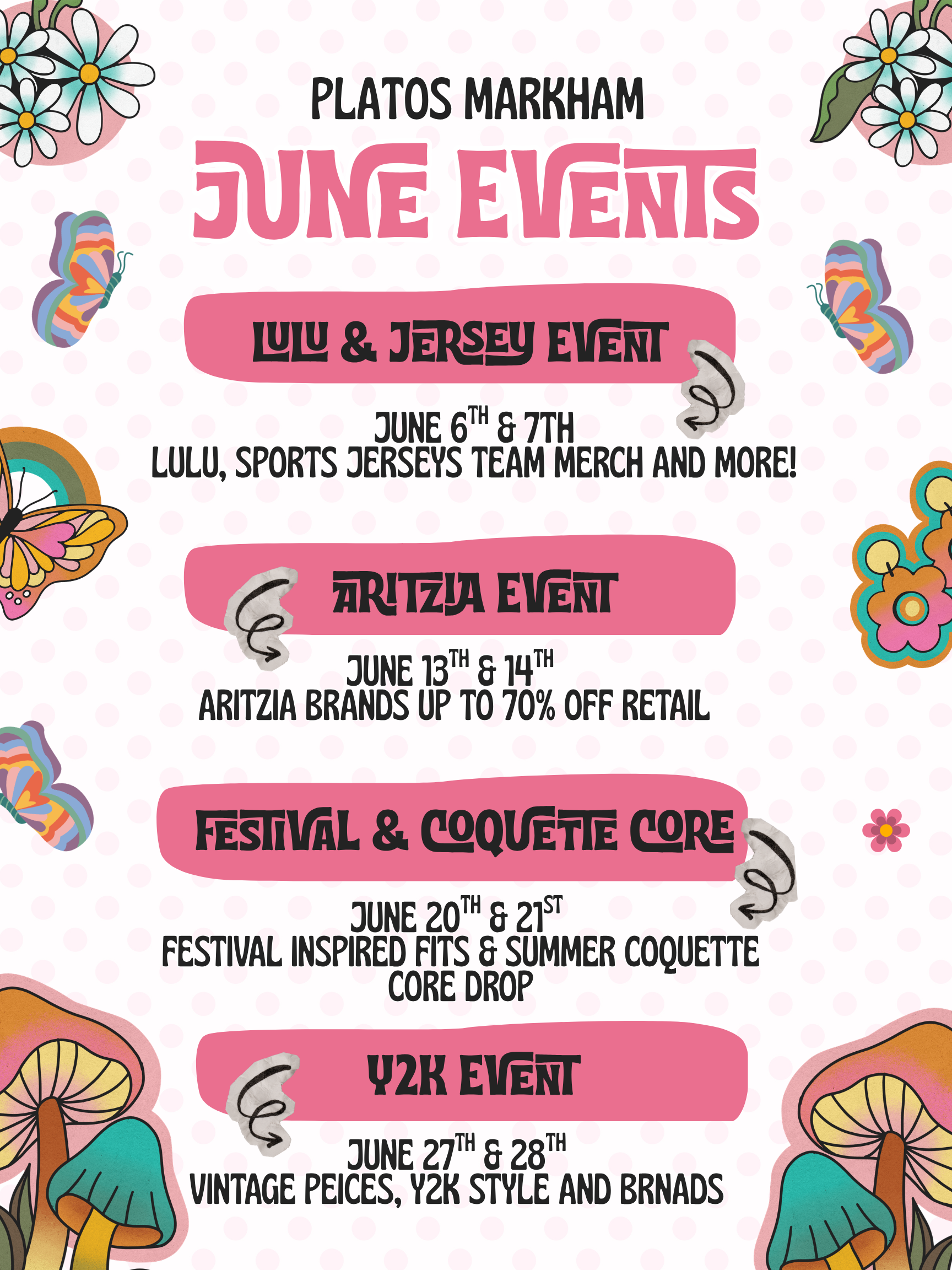 List of Events For June