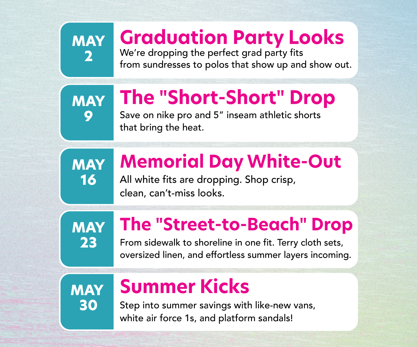 Don't miss our monthly events!