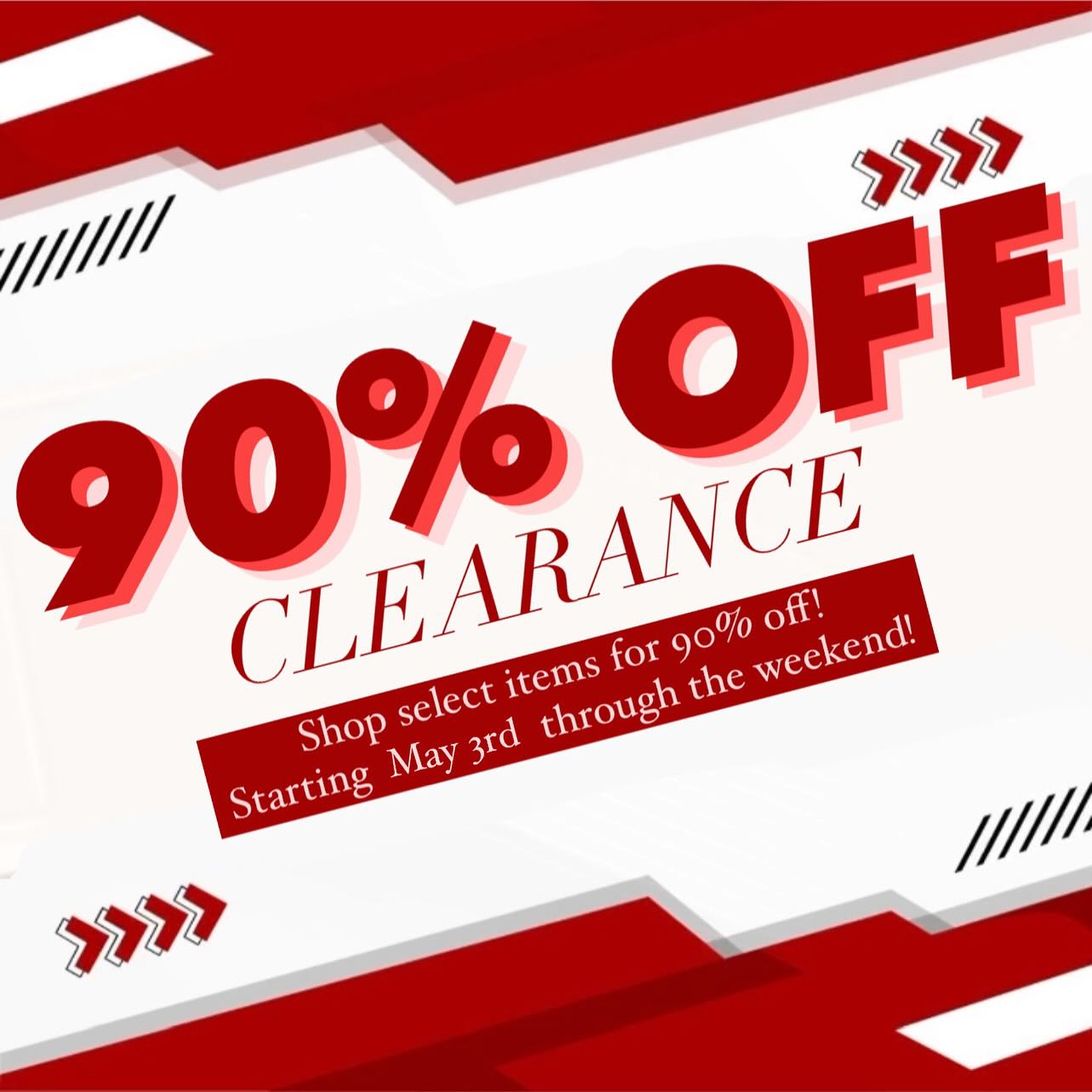 It's 90% off Clearance Time!