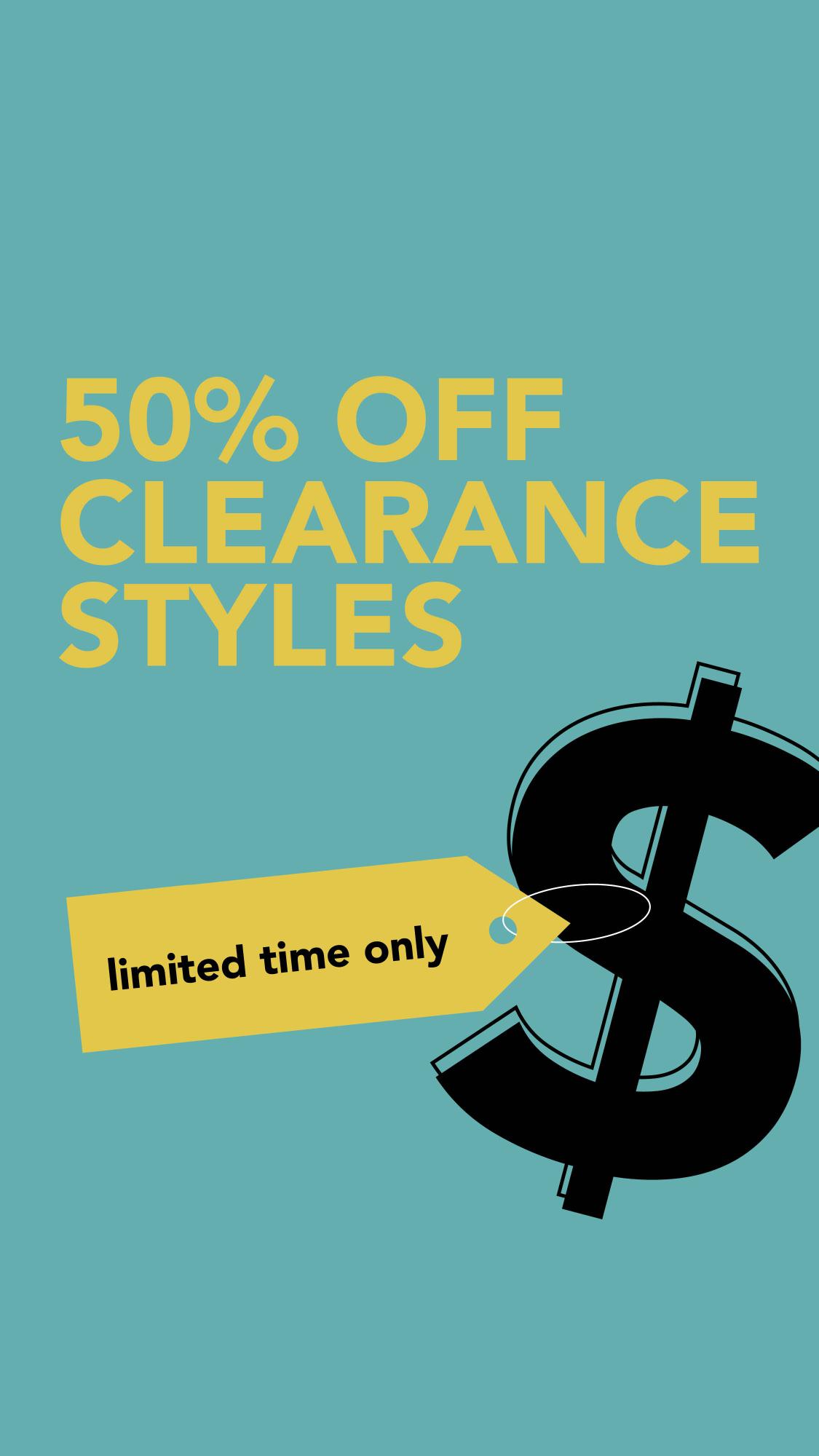 50% Spring Clearance Sale!