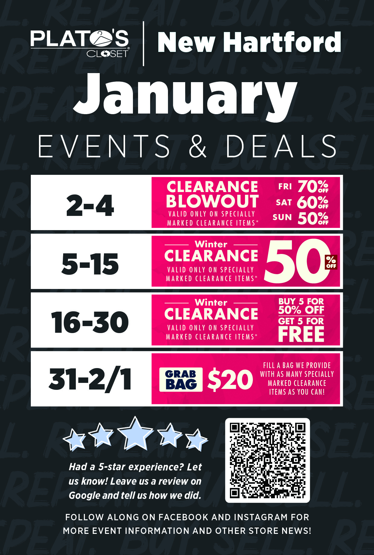 January Deal & Events